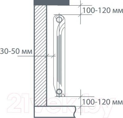 Радиатор алюминиевый Royal Thermo Revolution 500 (5 секций)