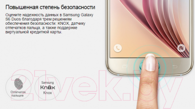 Смартфон Samsung Galaxy S6 Duos / G920FD (белый)