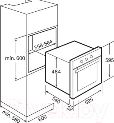 Электрический духовой шкаф Teka HS 610 (черный)