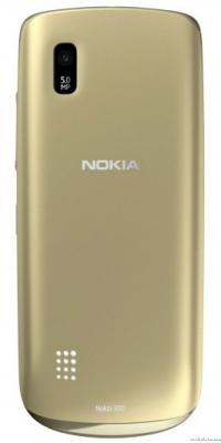 Мобильный телефон Nokia Asha 308 Golden Light - вид сзади