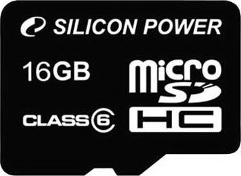 Карта памяти Silicon Power microSDHC (Class 6) 16 Gb (SP016GBSTH006V10-SP) - общий вид