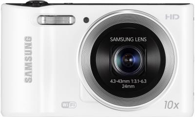 Компактный фотоаппарат Samsung WB30F White (EC-WB30FZBPWRU) - вид спереди