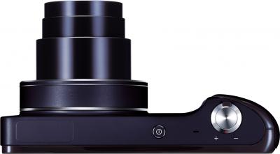 Компактный фотоаппарат Samsung Galaxy Camera EK-GC100 (черный) - вид сверху: объектив в положении "теле"