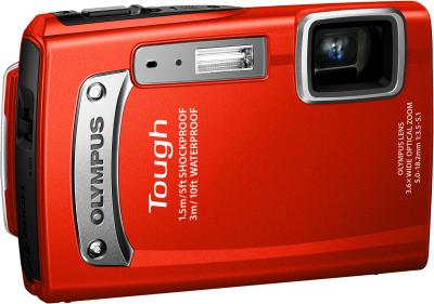 Компактный фотоаппарат Olympus TG-320 Red - общий вид