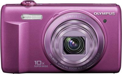 Компактный фотоаппарат Olympus VR-350 Purple - вид спереди