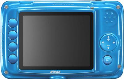 Компактный фотоаппарат Nikon Coolpix S30 Blue - вид сзади