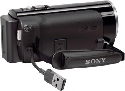 Видеокамера Sony HDR-CX320E Black - вид сзади