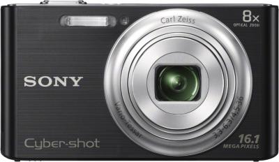 Компактный фотоаппарат Sony Cyber-shot DSC-W730 Black - вид спереди