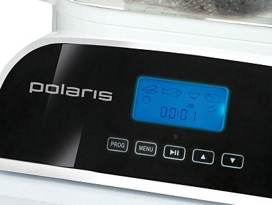 Пароварка стационарная Polaris PFS0308D White - дисплей