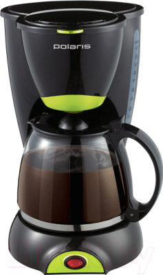 Капельная кофеварка Polaris PCM1211 (черный/салатовый)