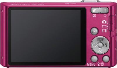 Компактный фотоаппарат Sony Cyber-shot DSC-W730 Pink - вид сзади