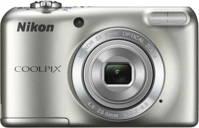 Компактный фотоаппарат Nikon Coolpix L27 Silver - вид спереди