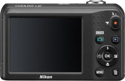 Компактный фотоаппарат Nikon Coolpix L27 Black - вид сзади