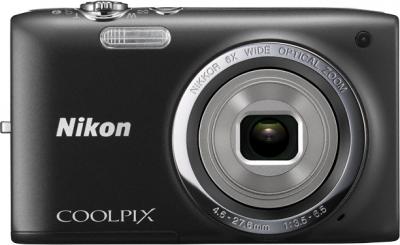 Компактный фотоаппарат Nikon Coolpix S2700 Black - вид спереди