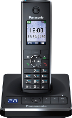 Беспроводной телефон Panasonic KX-TG8561  (черный) - вид спереди