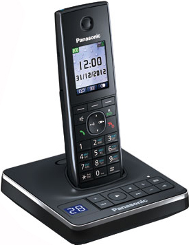 Беспроводной телефон Panasonic KX-TG8561  (черный) - вид сбоку