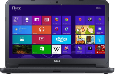 Ноутбук Dell Inspiron 15 (3521) 272157369 (105839) Black - фронтальный вид