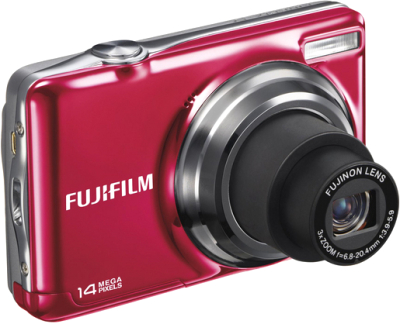 Компактный фотоаппарат Fujifilm FinePix JV300 (Red) - общий вид