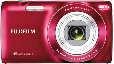 Компактный фотоаппарат Fujifilm FinePix JZ250 (Red) - вид спереди