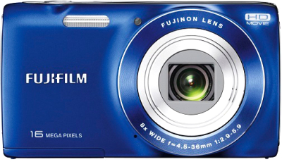 Компактный фотоаппарат Fujifilm FinePix JZ250 (Blue) - вид спереди