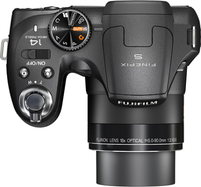 Компактный фотоаппарат Fujifilm FinePix S2980 (Black) - вид сверху