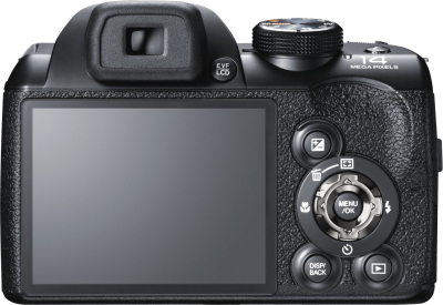 Компактный фотоаппарат Fujifilm FinePix S4500 (Black) - вид сзади
