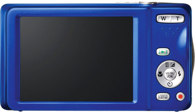 Компактный фотоаппарат Fujifilm FinePix T350 (Blue) - вид сзади: дисплей