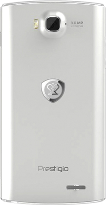 Смартфон Prestigio MultiPhone 4500 DUO (PAP4500DUOWHITE) (белый) - задняя панель