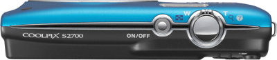 Компактный фотоаппарат Nikon Coolpix S2700 (Blue) - вид сверху