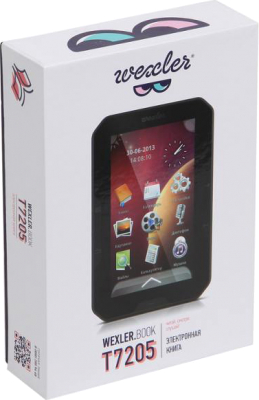 Электронная книга Wexler T7205 (microSD 4Gb, черный) - коробка