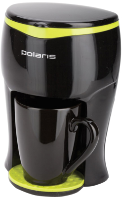 Капельная кофеварка Polaris PCM0109 (черный/салатовый) - общий вид