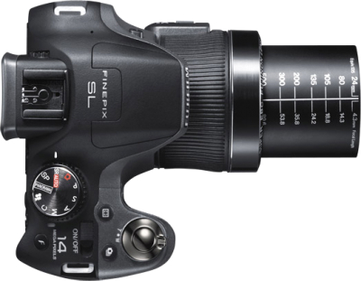 Компактный фотоаппарат Fujifilm FinePix SL240 (Black) - вид сверху