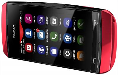 Мобильный телефон Nokia Asha 306 Red - общий вид