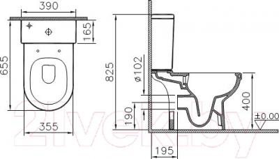 

Унитаз напольный VitrA, S50 / 9797B003-7204