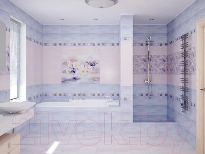 Декоративная плитка Уралкерамика Акварель ВС9АК503 (500x249, розовый/синий)
