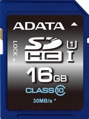 Карта памяти A-data Premier SDHC UHS-I U1 (Class 10) 16 GB (ASDH16GUICL10-R)