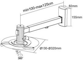 Кронштейн для проектора Classic Solution CS-PRB-5/125W - схема