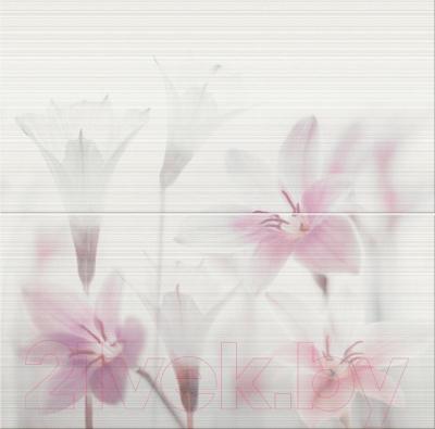 Декоративная плитка Opoczno Панно Tensa/Diago White Flower OD694-004 (600x594)