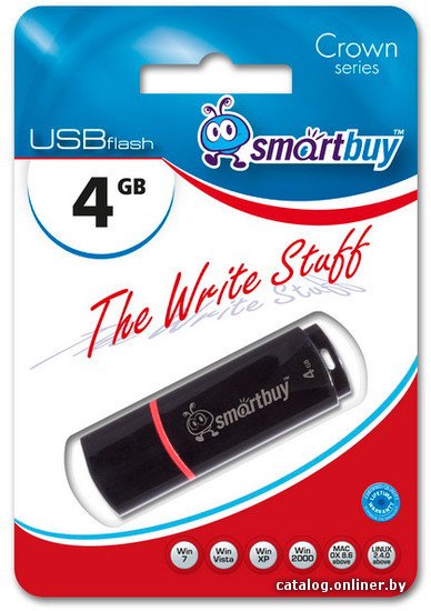 USB flash накопитель SmartBuy Crown Black 4GB (SB4GBCRW-K) — фото 3