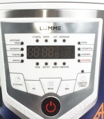 Мультиварка Lumme LU-1444 (белый/сталь) - панель