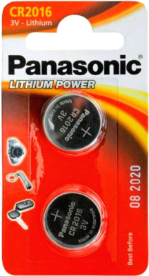 Комплект батареек Panasonic CR-2016EL/2B (2шт)