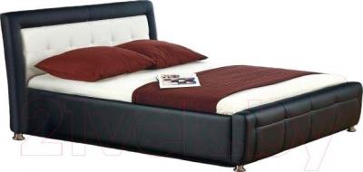 Двуспальная кровать Halmar Samanta P (черный/белый)