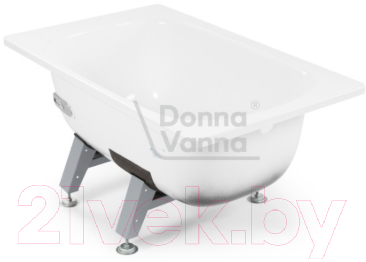 Ванна стальная ВИЗ Donna Vanna 105x65x36 (белая орхидея, с ножками)