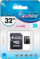 

Карта памяти SmartBuy, microSDHC (Class 10) 32GB + адаптер