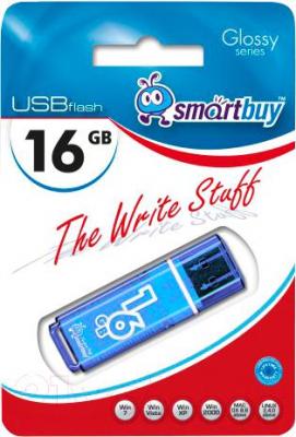 Usb flash накопитель SmartBuy Glossy Blue 16GB (SB16GBGS-B)