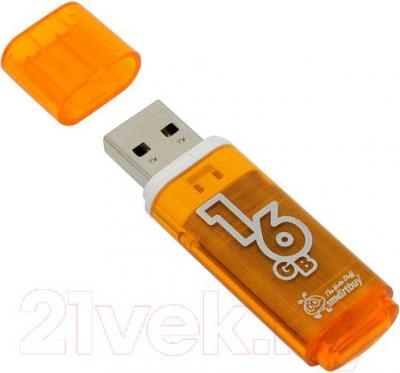 Usb flash накопитель SmartBuy Glossy Orange 16GB (SB16GBGS-Or)