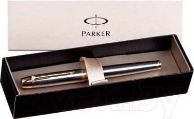 Ручка-роллер имиджевая Parker IM Brushed Metal GT S0856400 - упаковка