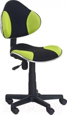 Кресло детское Halmar Flash (черный/зеленый)
