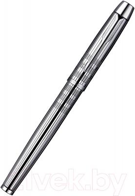 Ручка перьевая имиджевая Parker IM Premium Shiny Chrome Chiselled S0908640