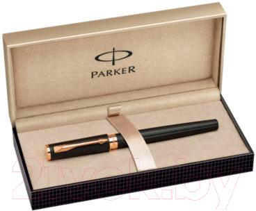 Ручка капиллярная имиджевая Parker Ingenuity Slim Black Rubber PGT S0959060 - коробка